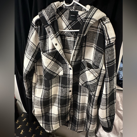 Women’s Plaid Coat Forever 21 size S - Picture 1 of 3